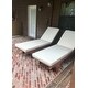 Safavieh Outdoor Living Newport Brown/ Beige Cart-Wheel Adjustable Chaise Lounge Chair - 27.6" x 78.7" x 14.2"
